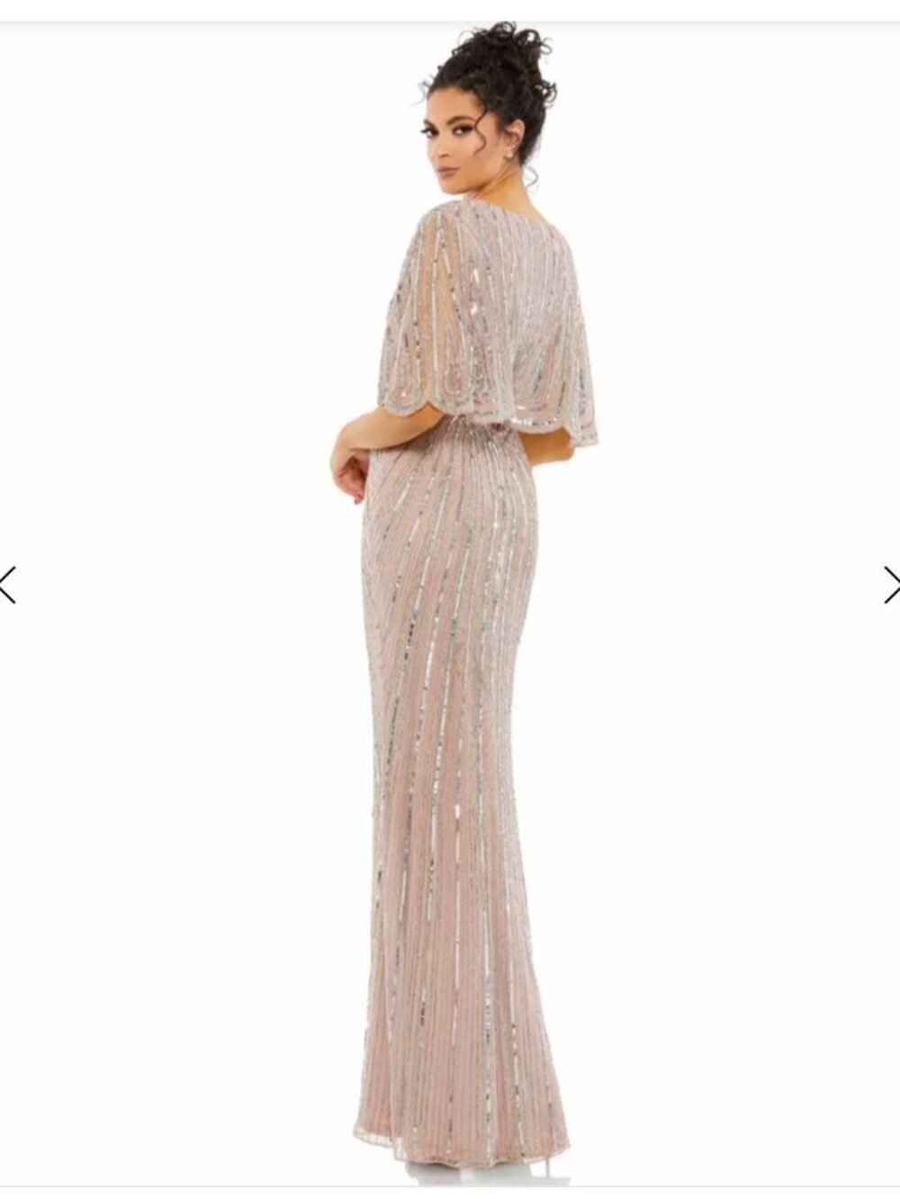 Mac Duggal Formal Pink and Silver Dress